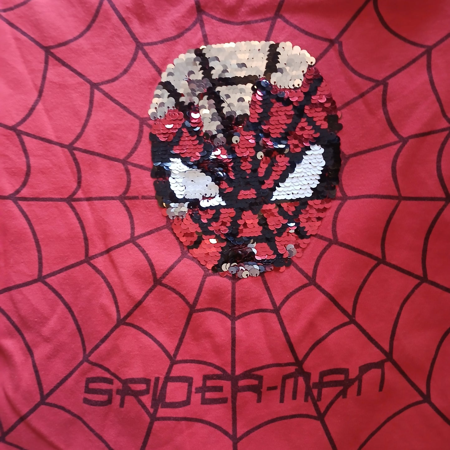 Spiderman Sequin Red T-Shirt Age 10