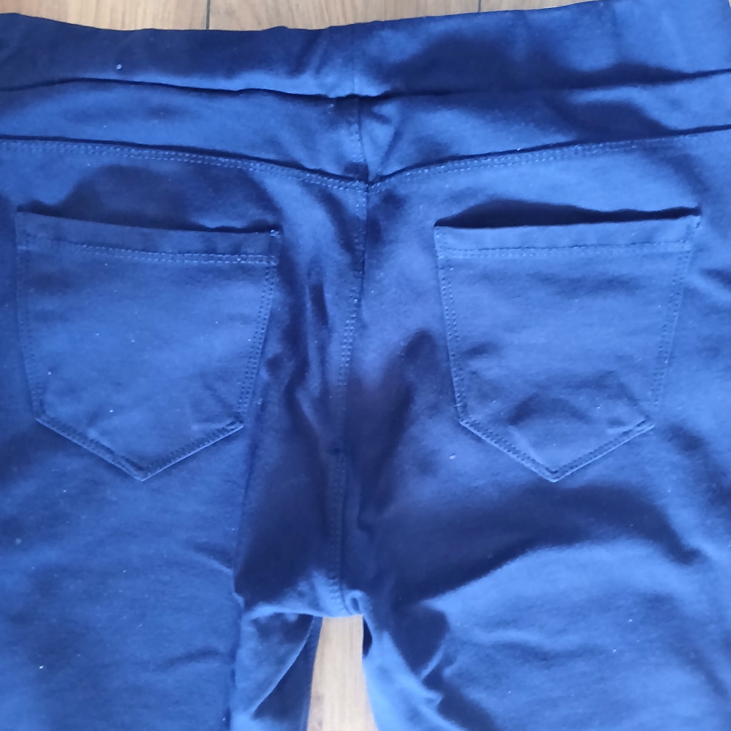 Gold SK Navy Elasticated Jeggings Trousers approximately Size 10-12