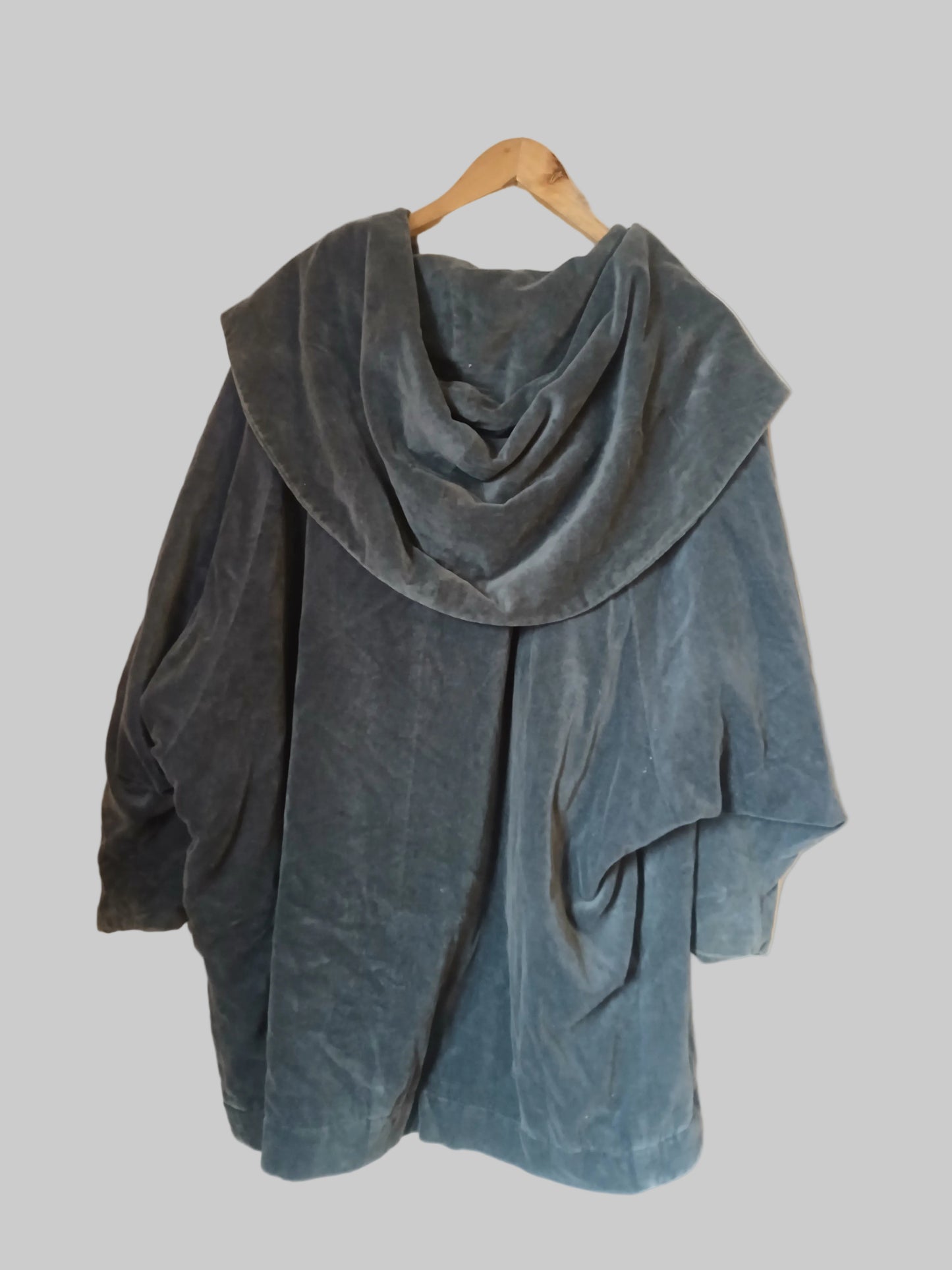 Vintage Chinatown by John Rocha Grey Velvet-Feel Opera Style Coat Size 14