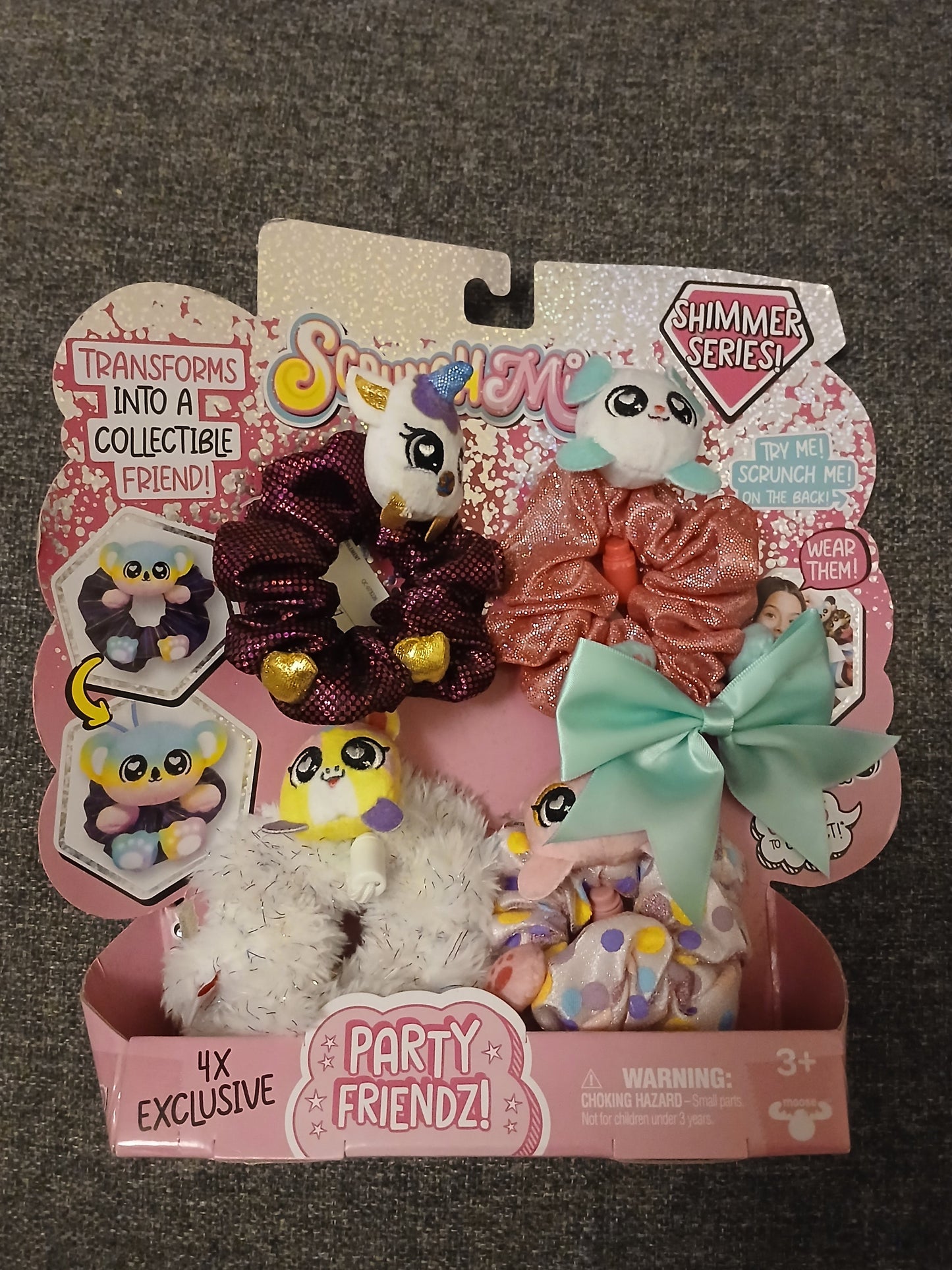 Scrunchmiez 4 Pack Shimmer Series Party Friendz Pack