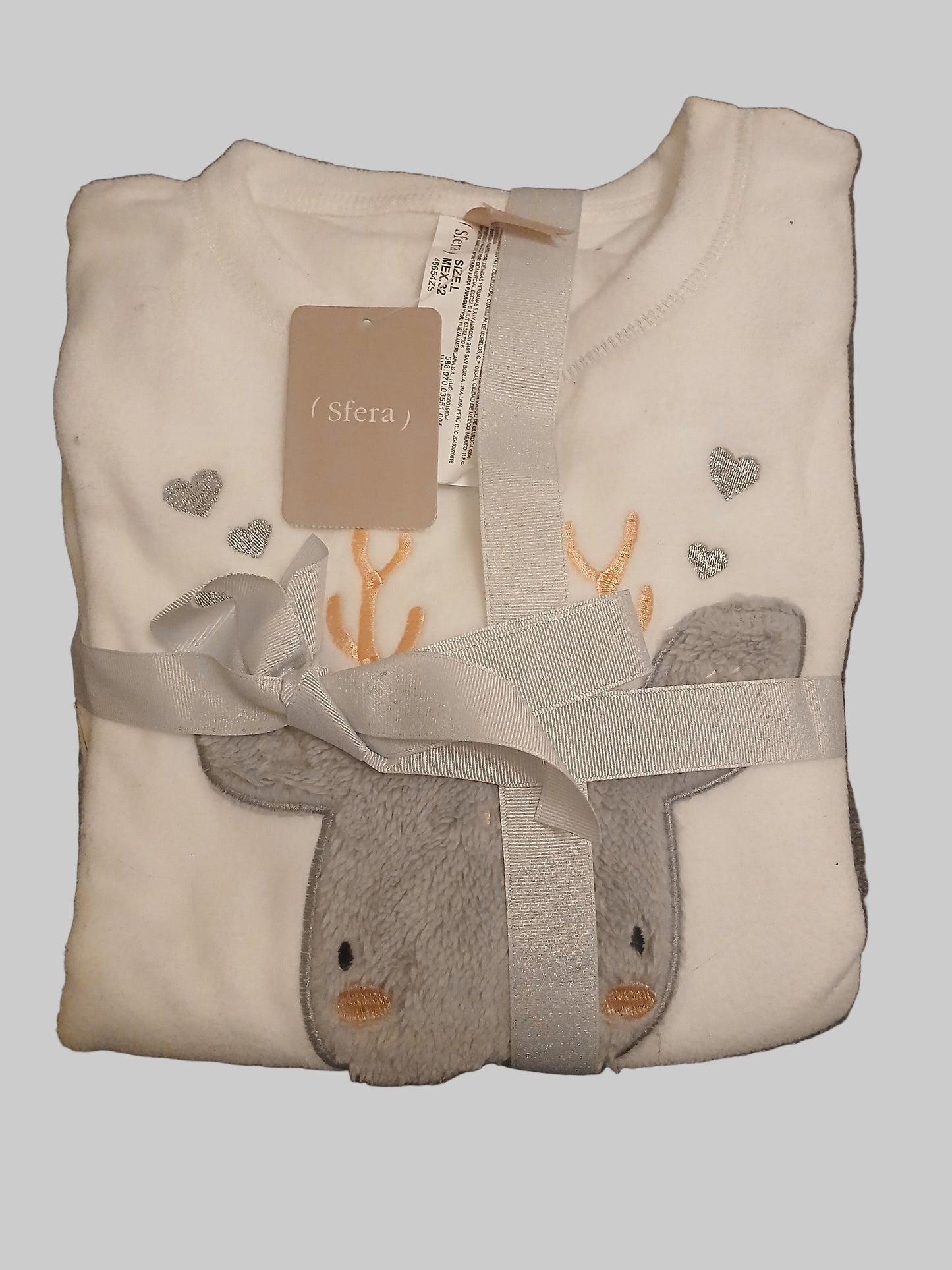 Sfera Fleece Reindeer Pyjamas Lounge Set Size L - Brand New