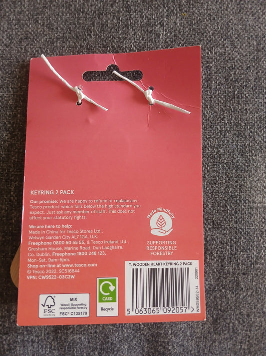 New Valentines Keyring 2 Pack