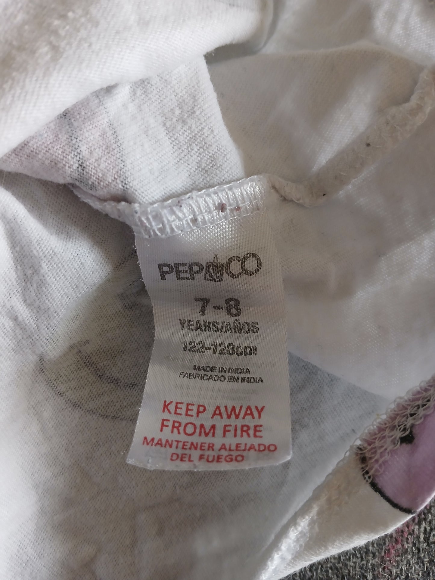 Pep&Co Smiley Face T-Shirt Age 7-8