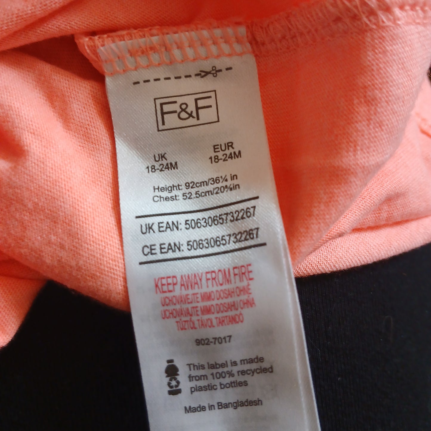F&F Peach Top Age 18-24 months