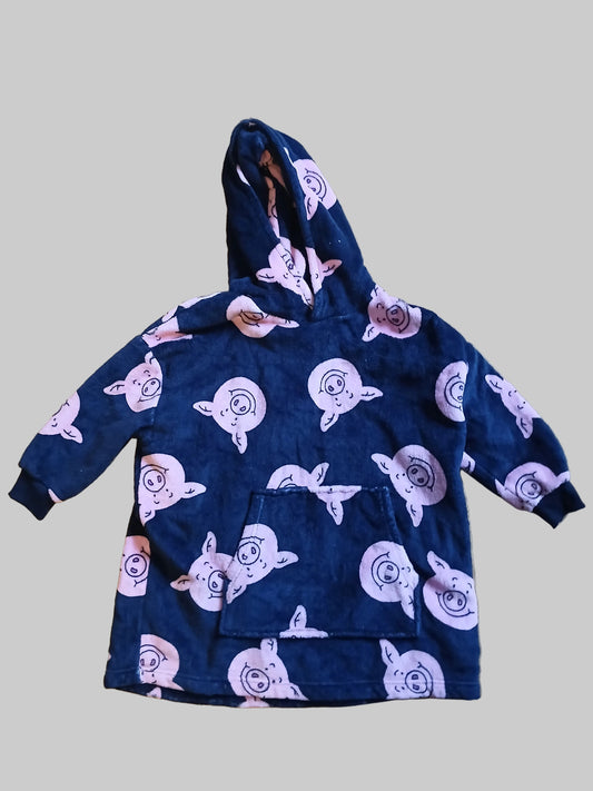M&S Percy Pig Fleece Blanket Hoodie Age 7-8