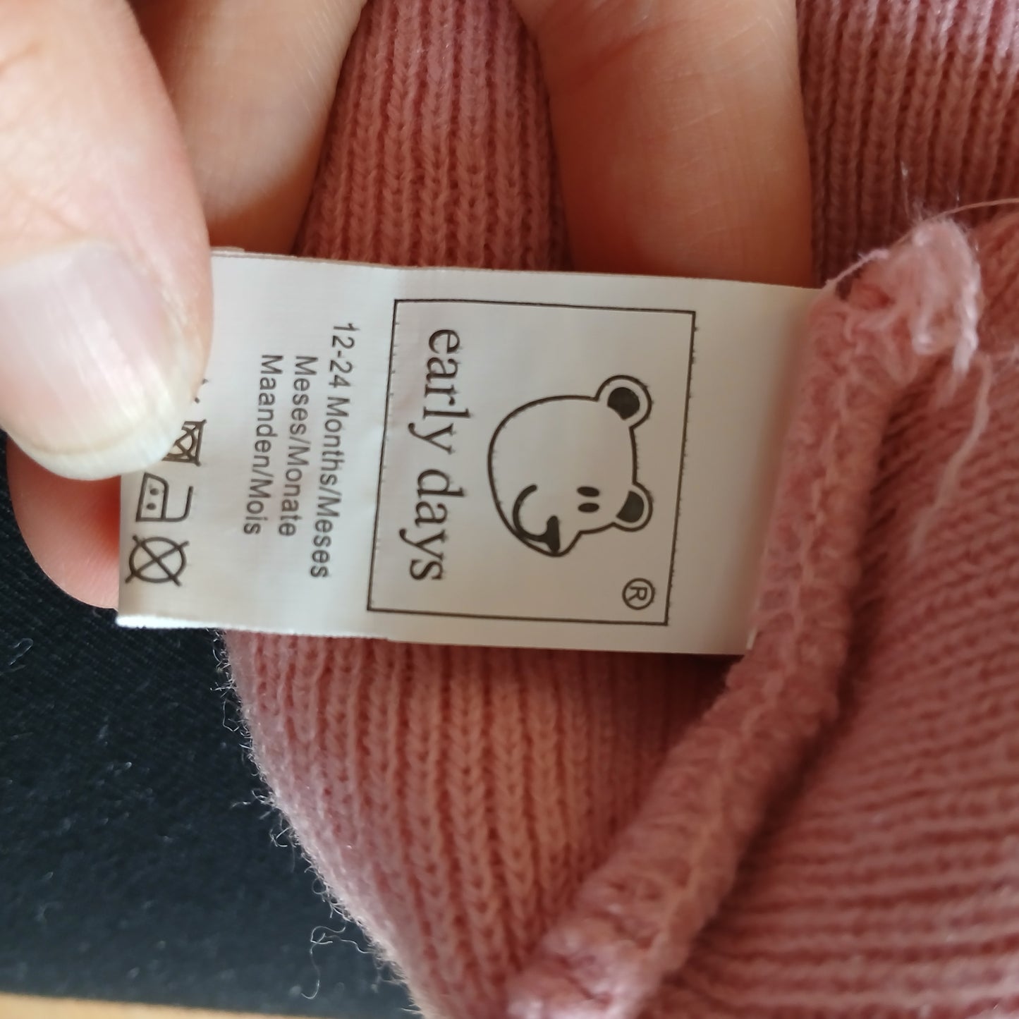 Early Days Pink Hat Age 12-24 months