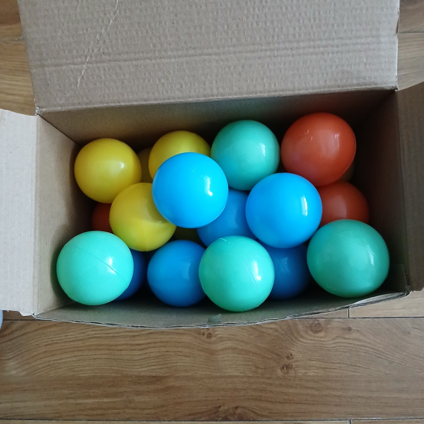 Box of Plastic Balls for Baby Play