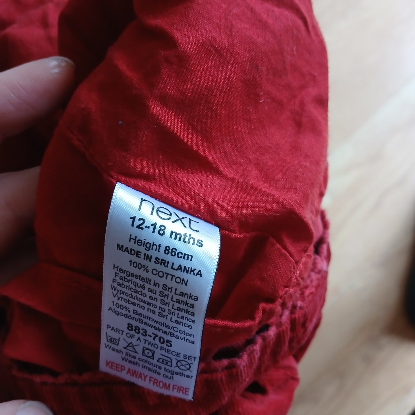 Next Red Dress Age 12-18 months