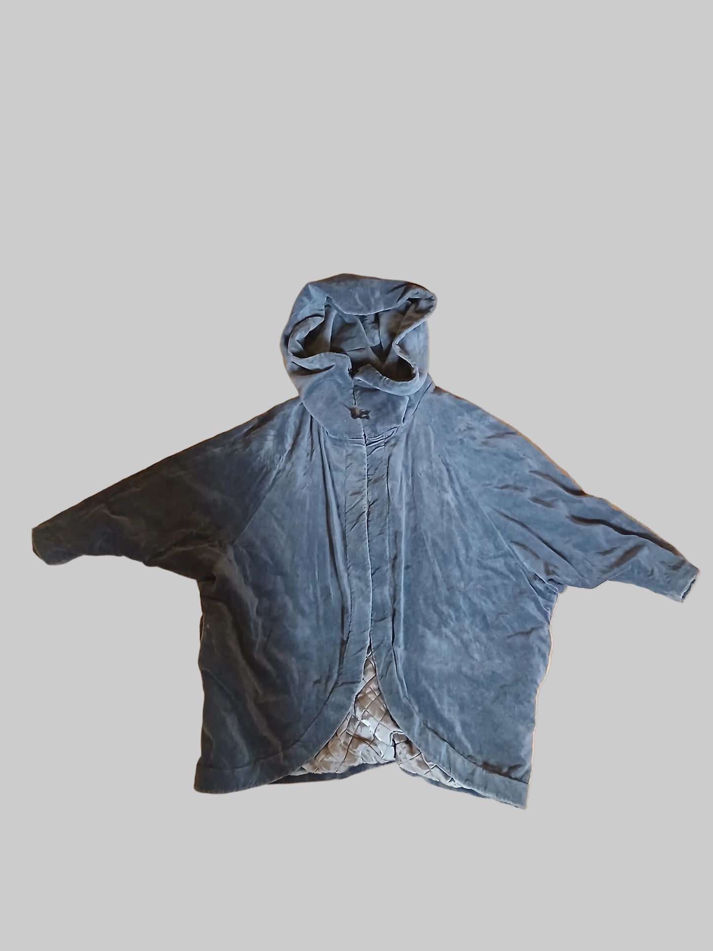 Vintage Chinatown by John Rocha Grey Velvet-Feel Opera Style Coat Size 14
