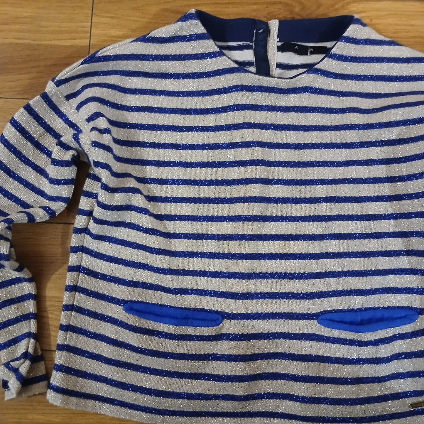 Autograph Gold and Navy Glittery Top Age 6-7