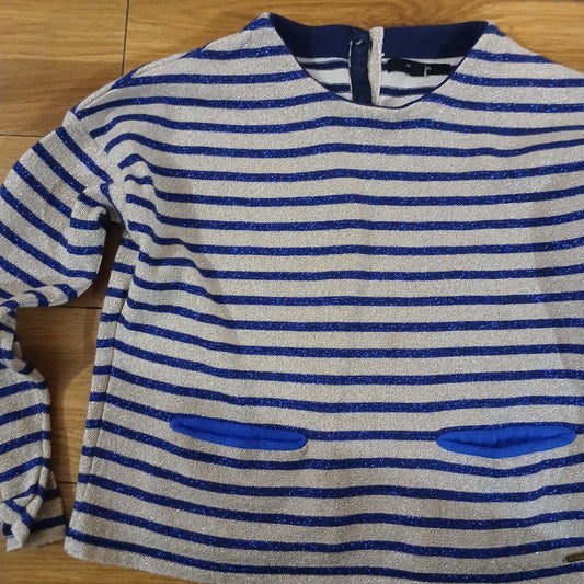 Autograph Gold and Navy Glittery Top Age 6-7