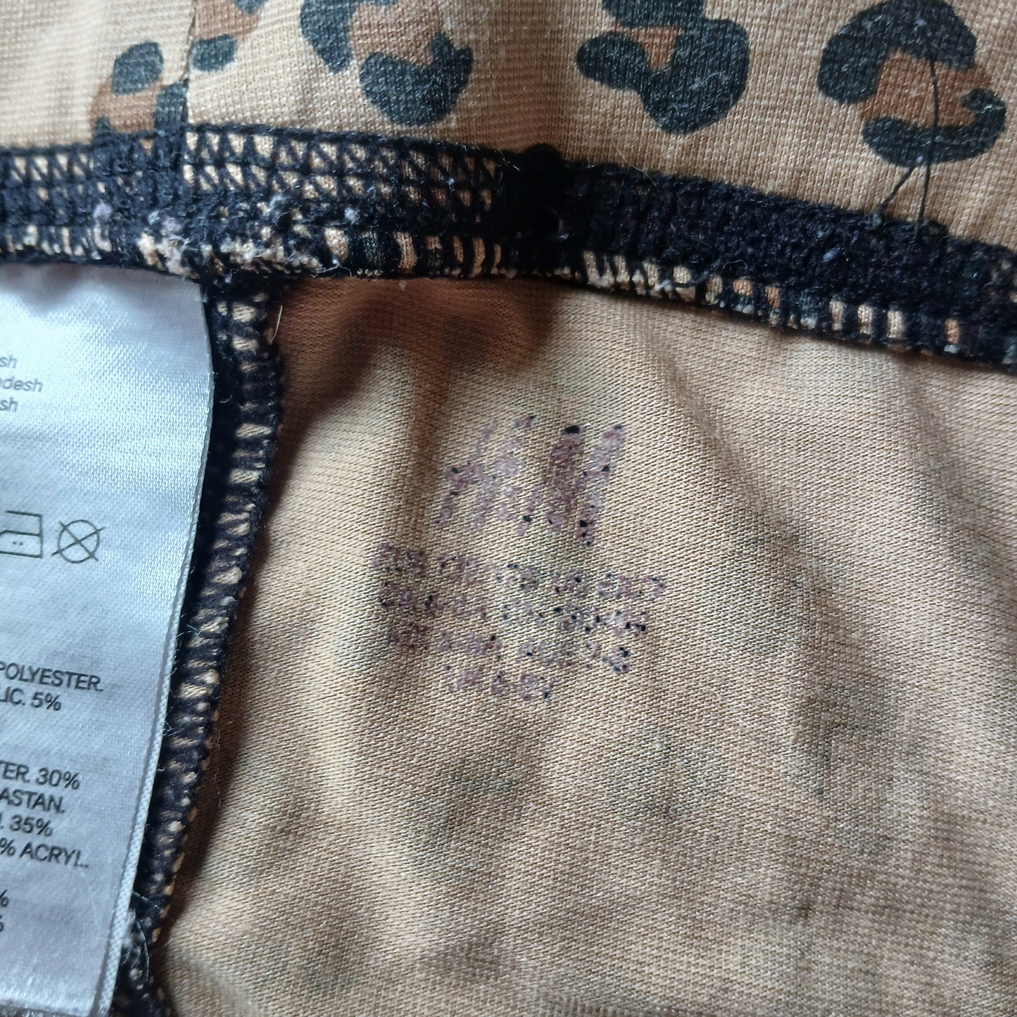 H&M Leopard Print Leggings Age 6-8