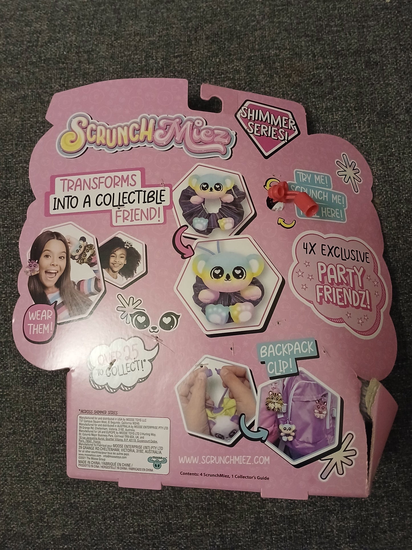 Scrunchmiez 4 Pack Shimmer Series Party Friendz Pack