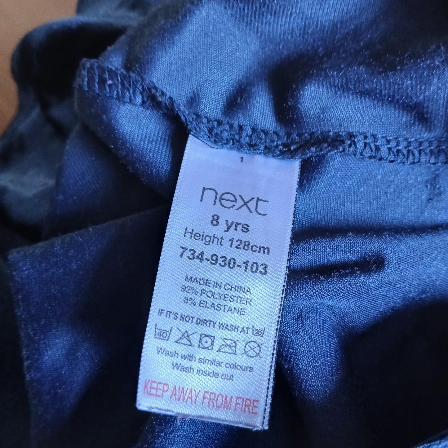 Next Navy Velvet Dress With Sequin Collar Age 8