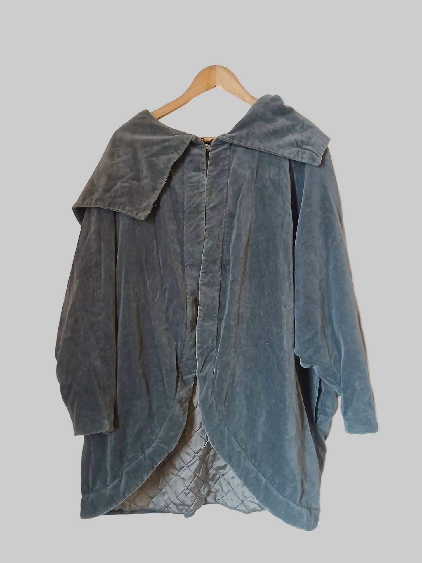 Vintage Chinatown by John Rocha Grey Velvet-Feel Opera Style Coat Size 14