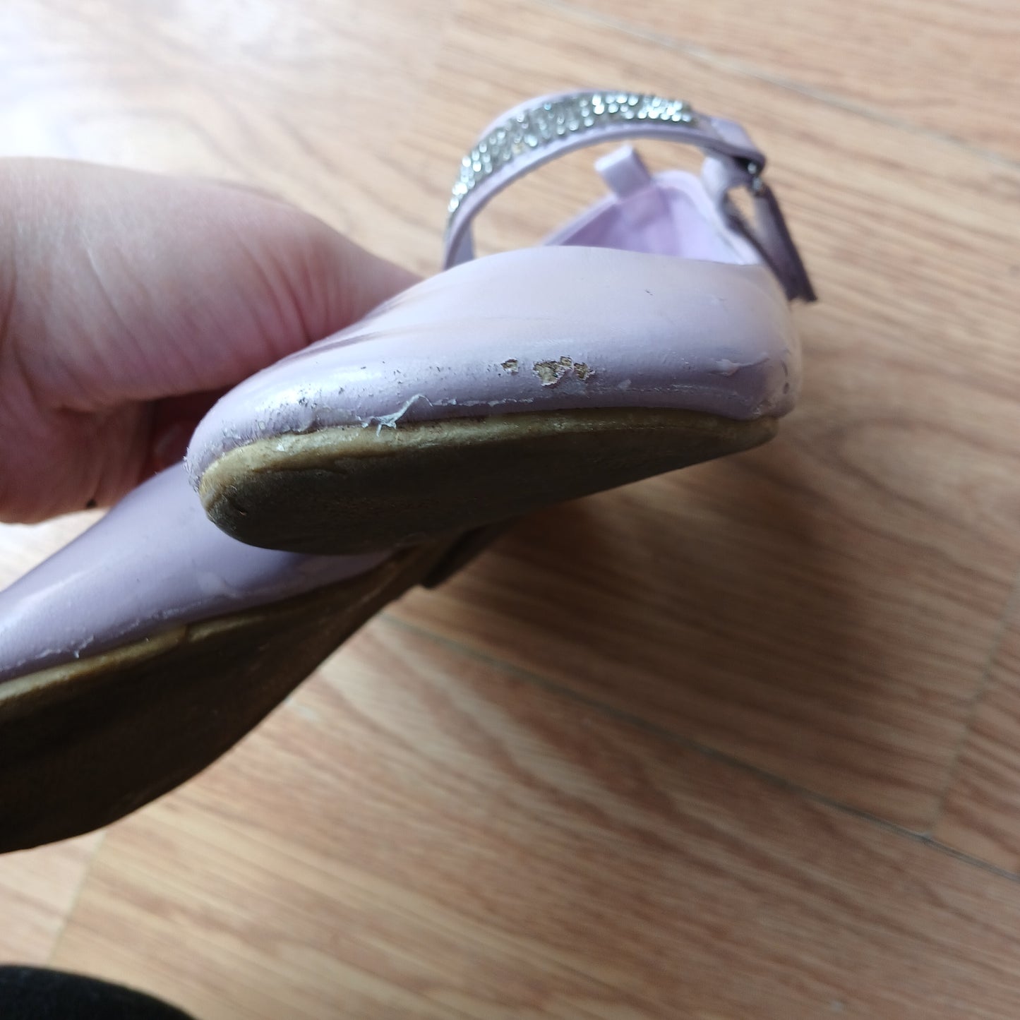 Purple Diamonte Shoes Size 12/30