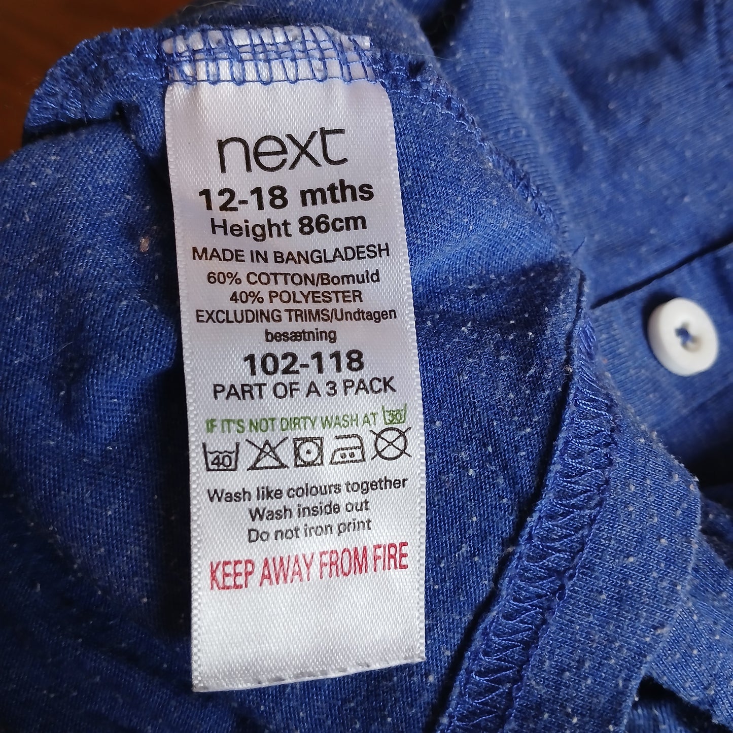 Next Blue T-Shirt Age 12-18 months