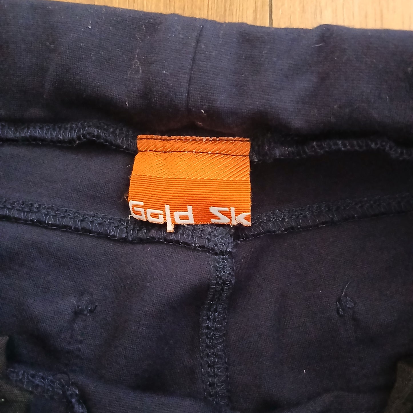 Gold SK Navy Elasticated Jeggings Trousers approximately Size 10-12