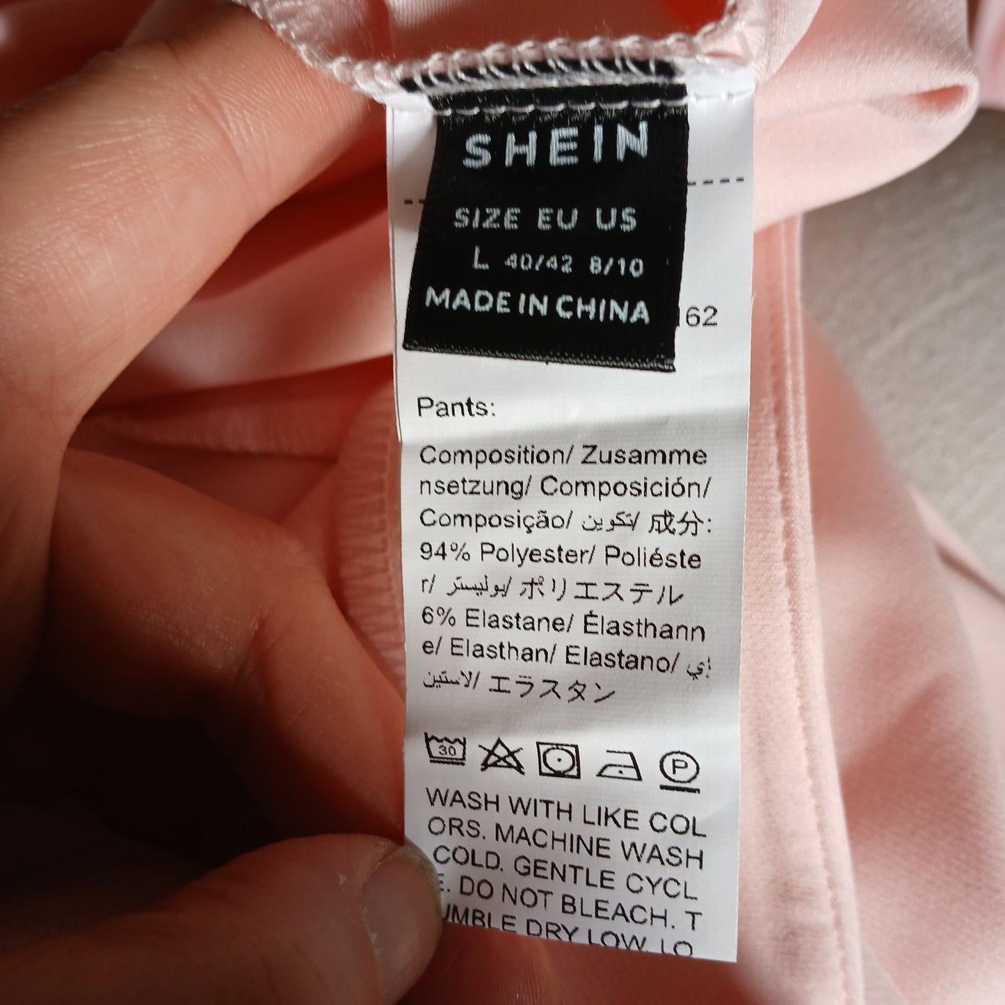 Shein Pink Two-Piece Suit Size L