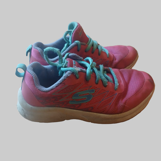 Skechers Pink Runners Trainers Size UK 12 EU 30