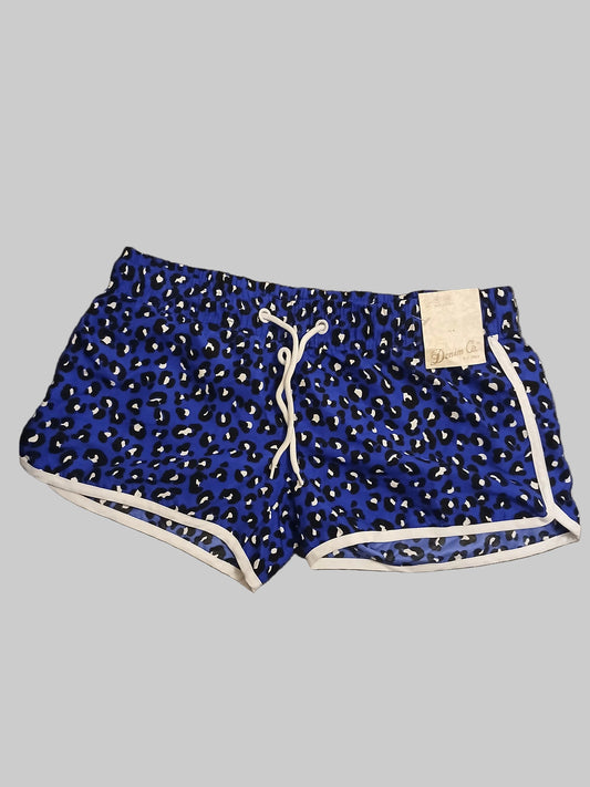 Brand New - Denim Co Blue Leopard Print Shorts Size 12