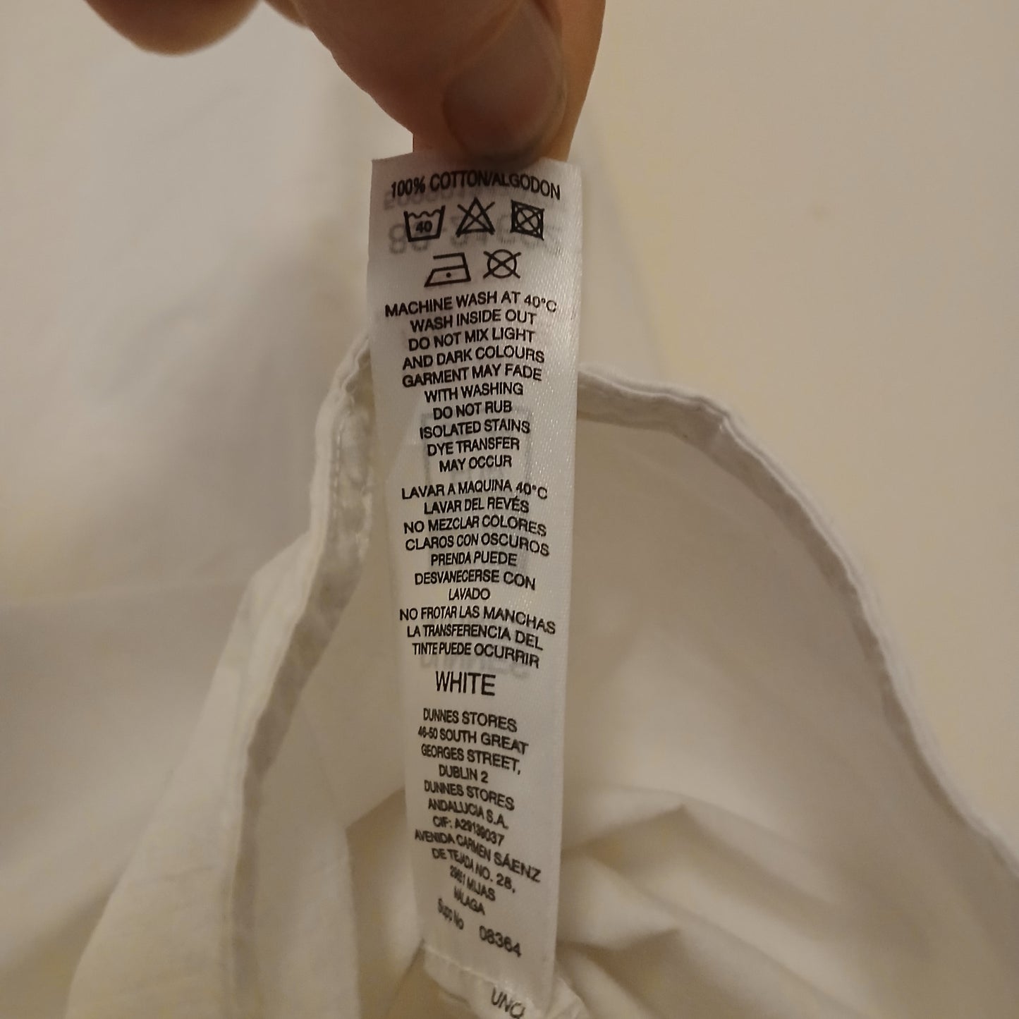 Dunnes White Shirt Size Small