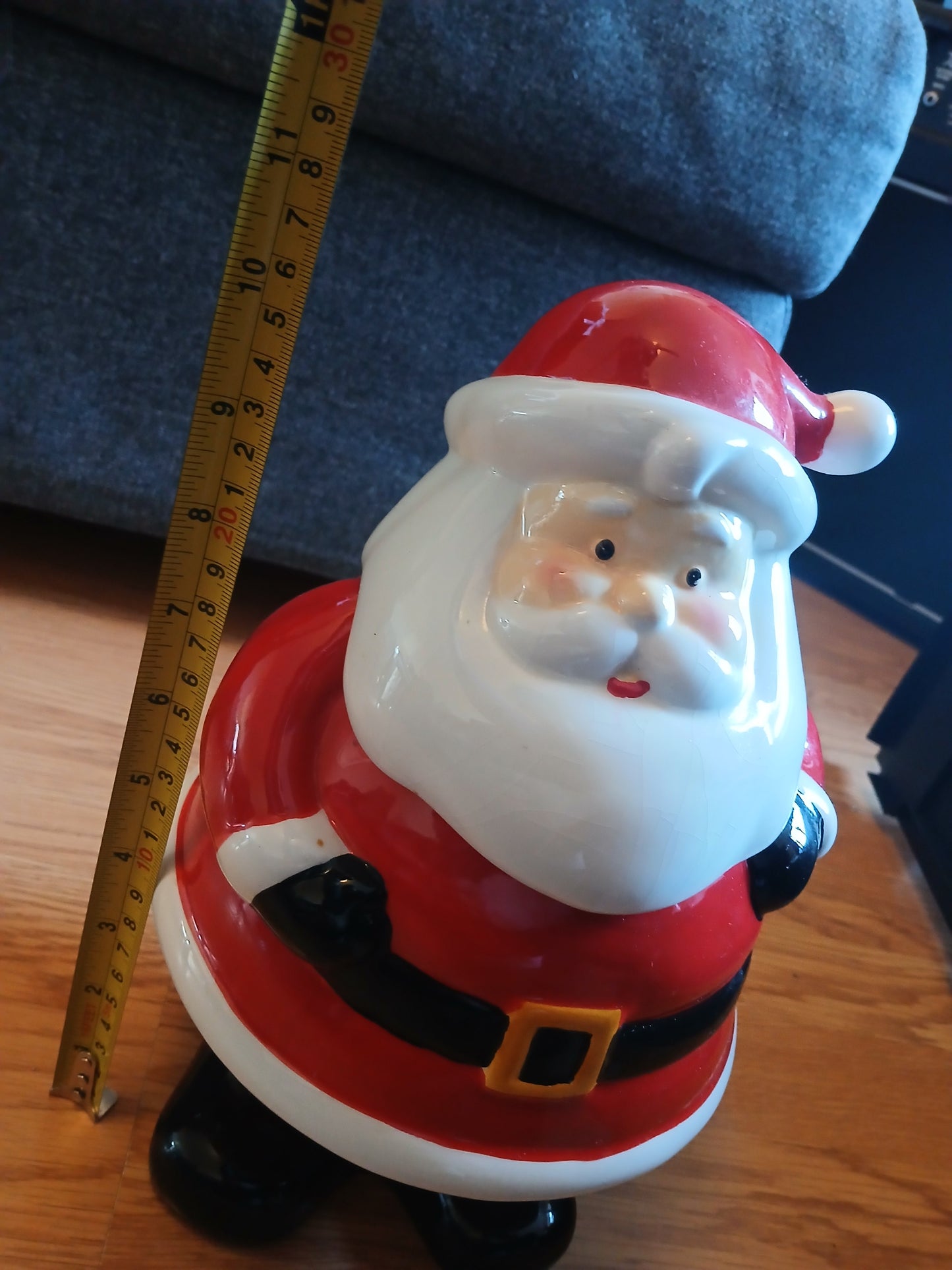 Ceramic Christmas Santa Cookie/Storage Jar