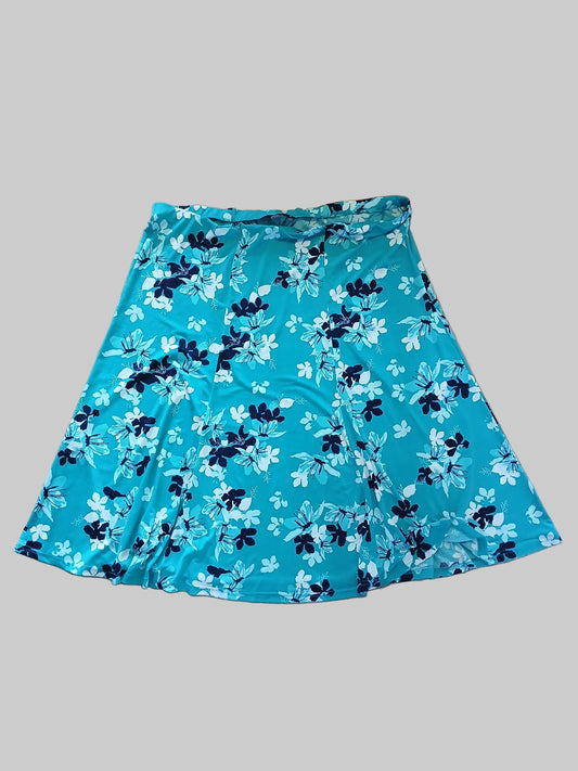 BM Collection Floral Teal Skirt Size 22