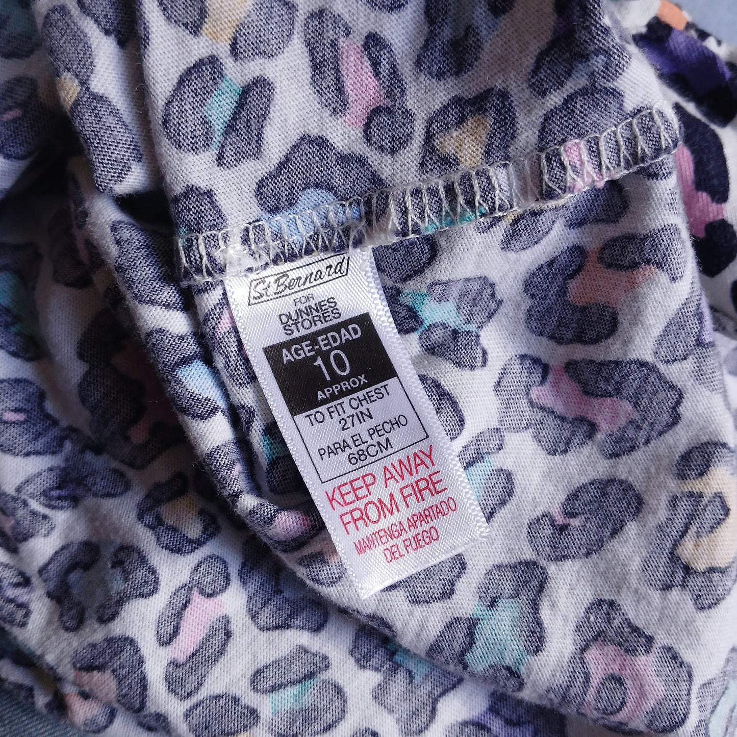 Dunnes Leopard Print Top Age 10