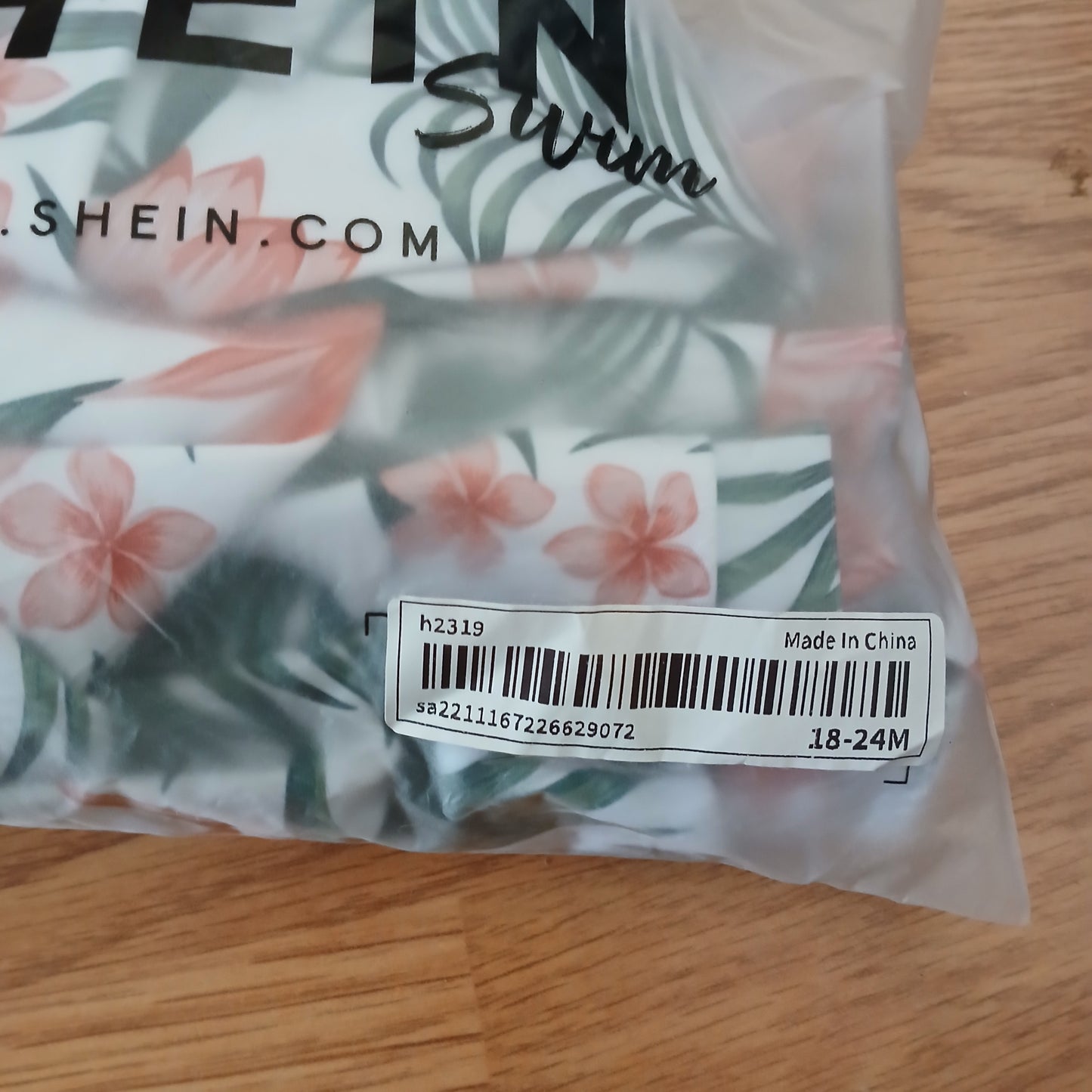 Shein Swimming Costume with Hat Age 18-24 months