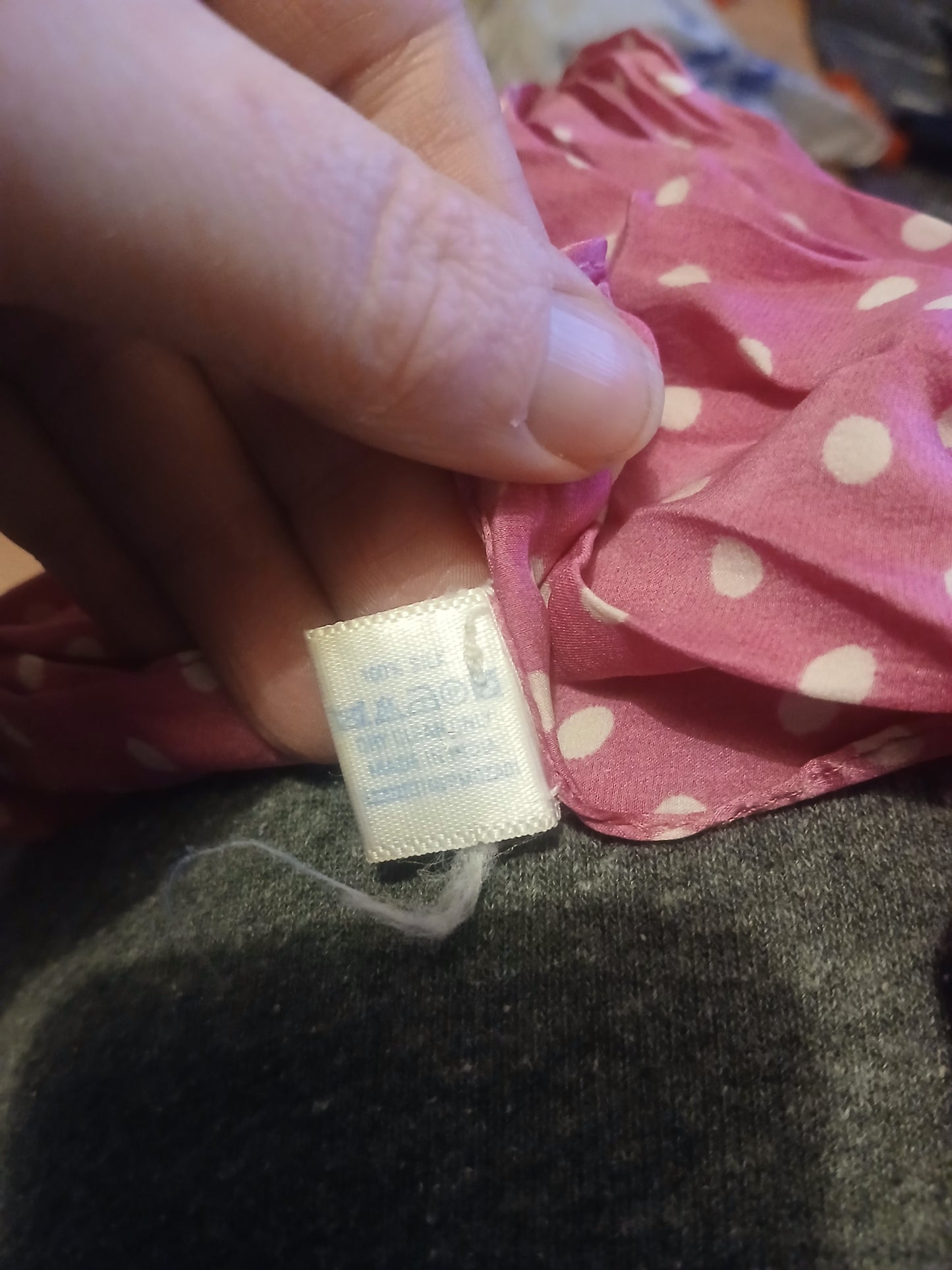 Oasis 100% Silk Pink Polka Dot Scarf