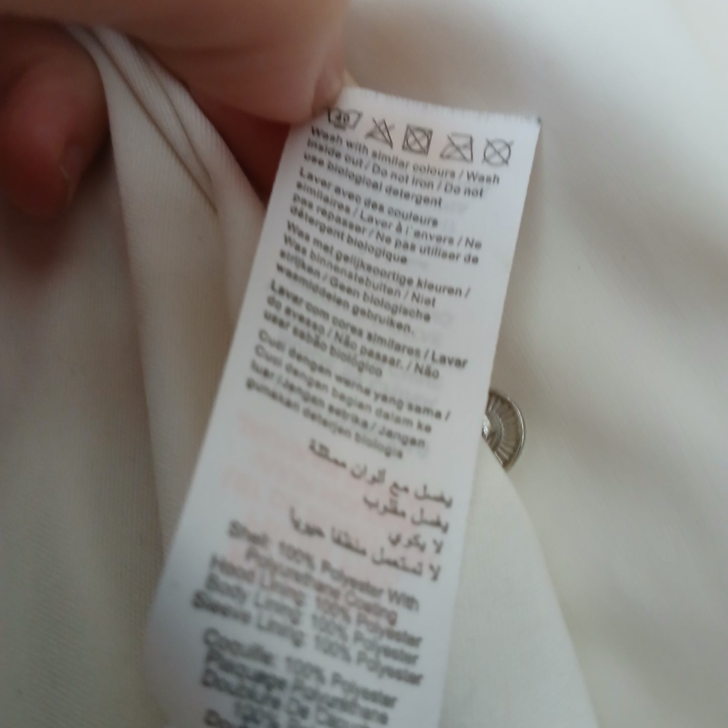 New Look White Rain Coat Size 10