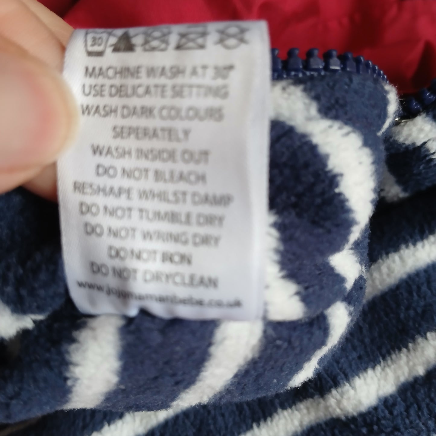 JoJo Maman Bébé Red Puddle Suit Snowsuit Age 6-9 months