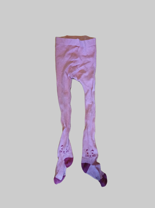 TCM Pink Cat Tights Age 5-6