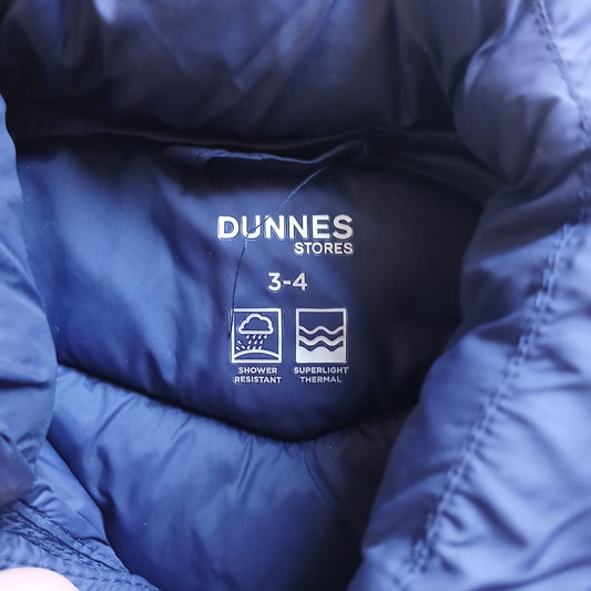 Dunnes Navy Puffer Gilet Age 3-4