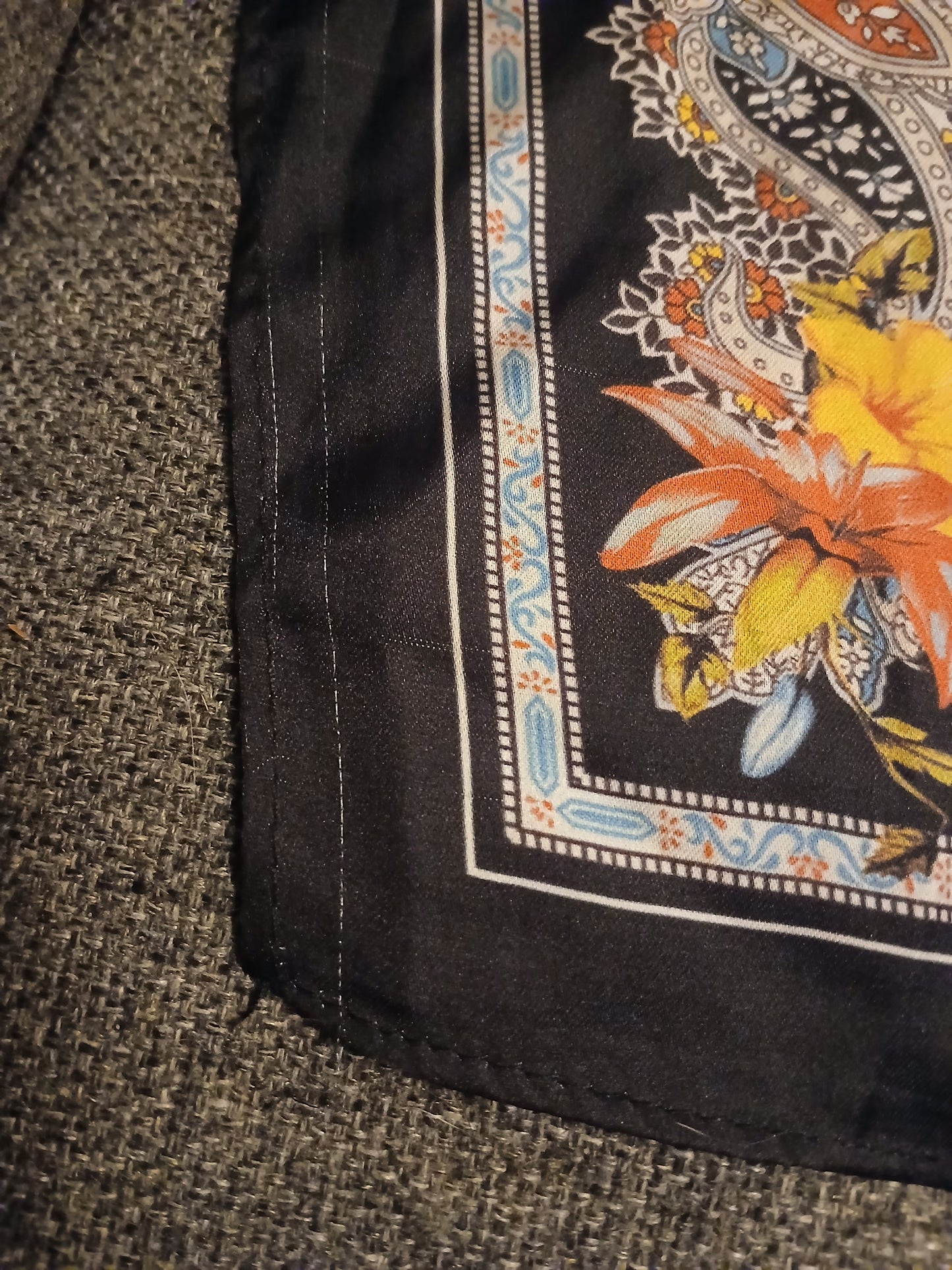 Floral Square Scarf - Silky Feel