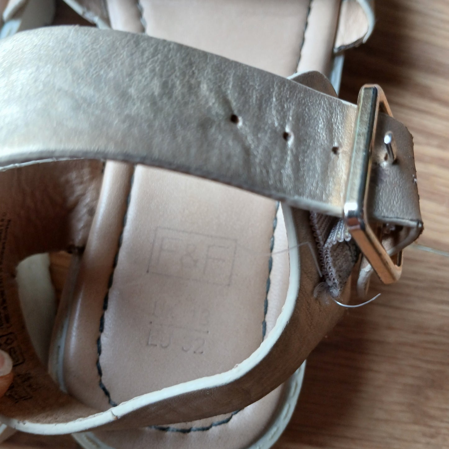 F&F Gold Sandals Size UK 13 EU 32