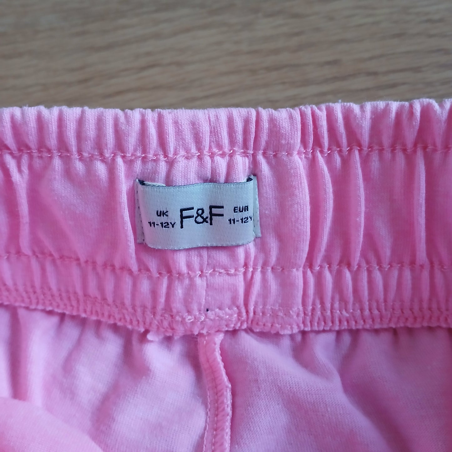 F&F Pink Shorts Age 11-12
