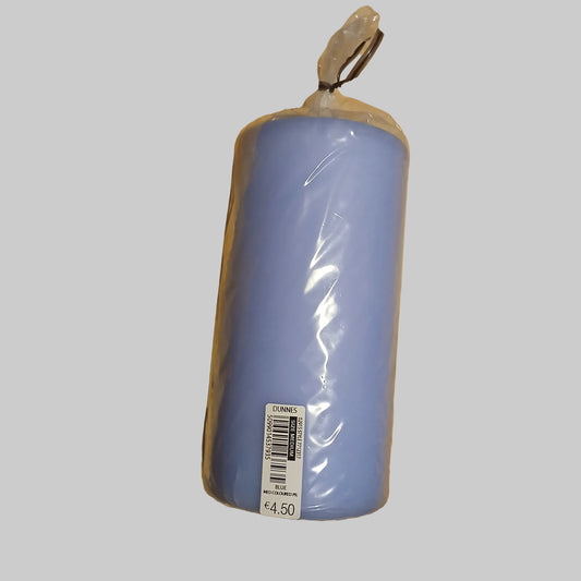 Brand New Dunnes Blue Pillar Candle