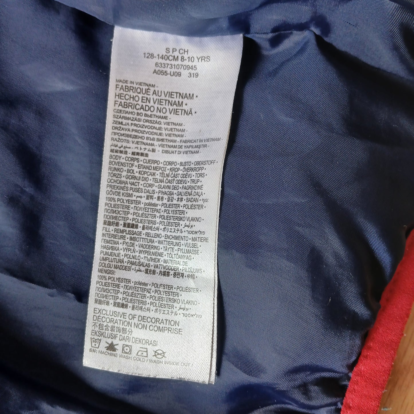 Levi's Colour-Block Puffer Coat Jacket Age 8-10