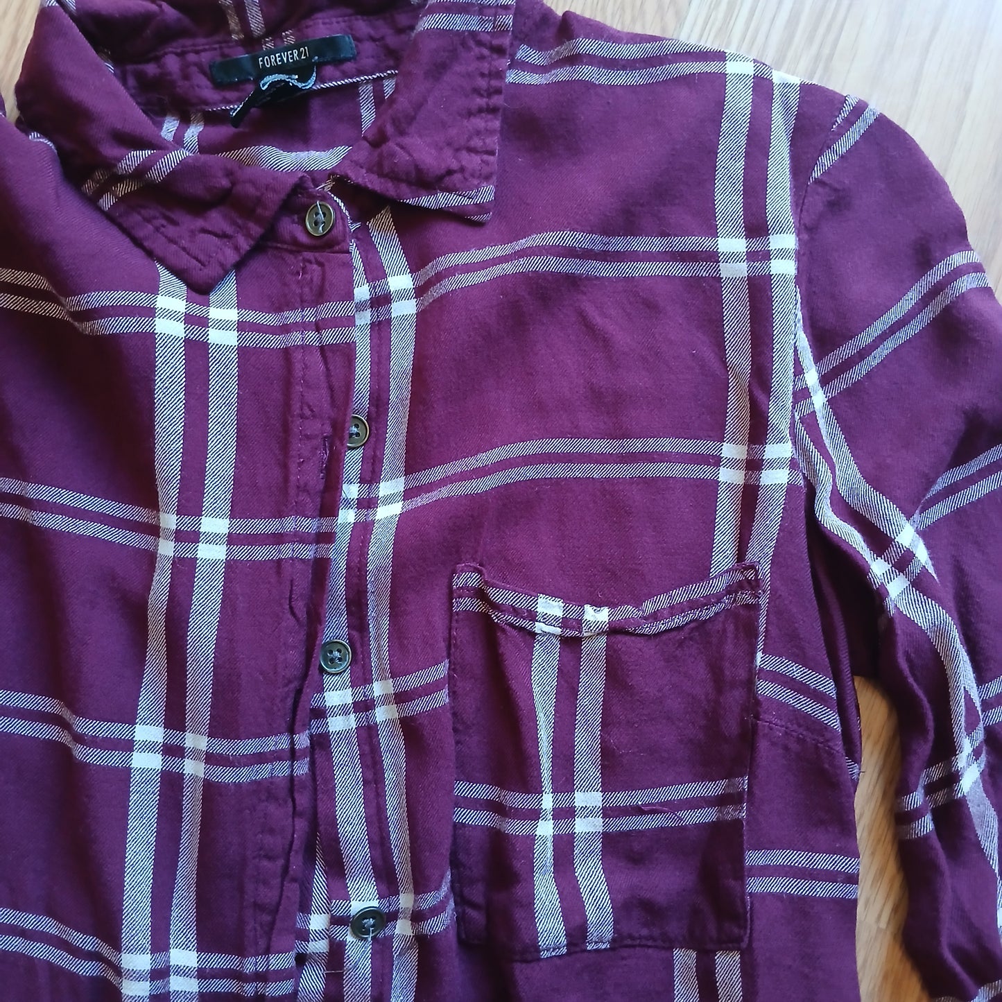 Forever 21 Checked Plaid Shirt Size S