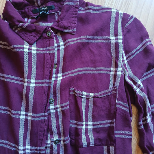 Forever 21 Checked Plaid Shirt Size S