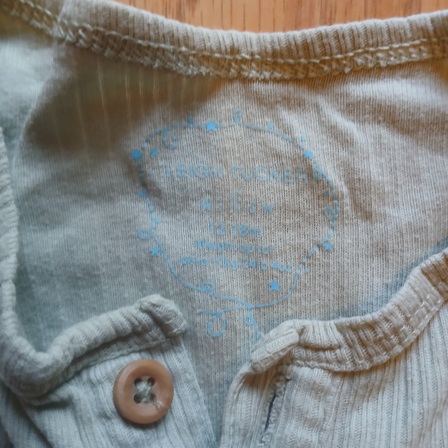 Leigh Tucker Babygrow Sleepsuit Age 12-18 months