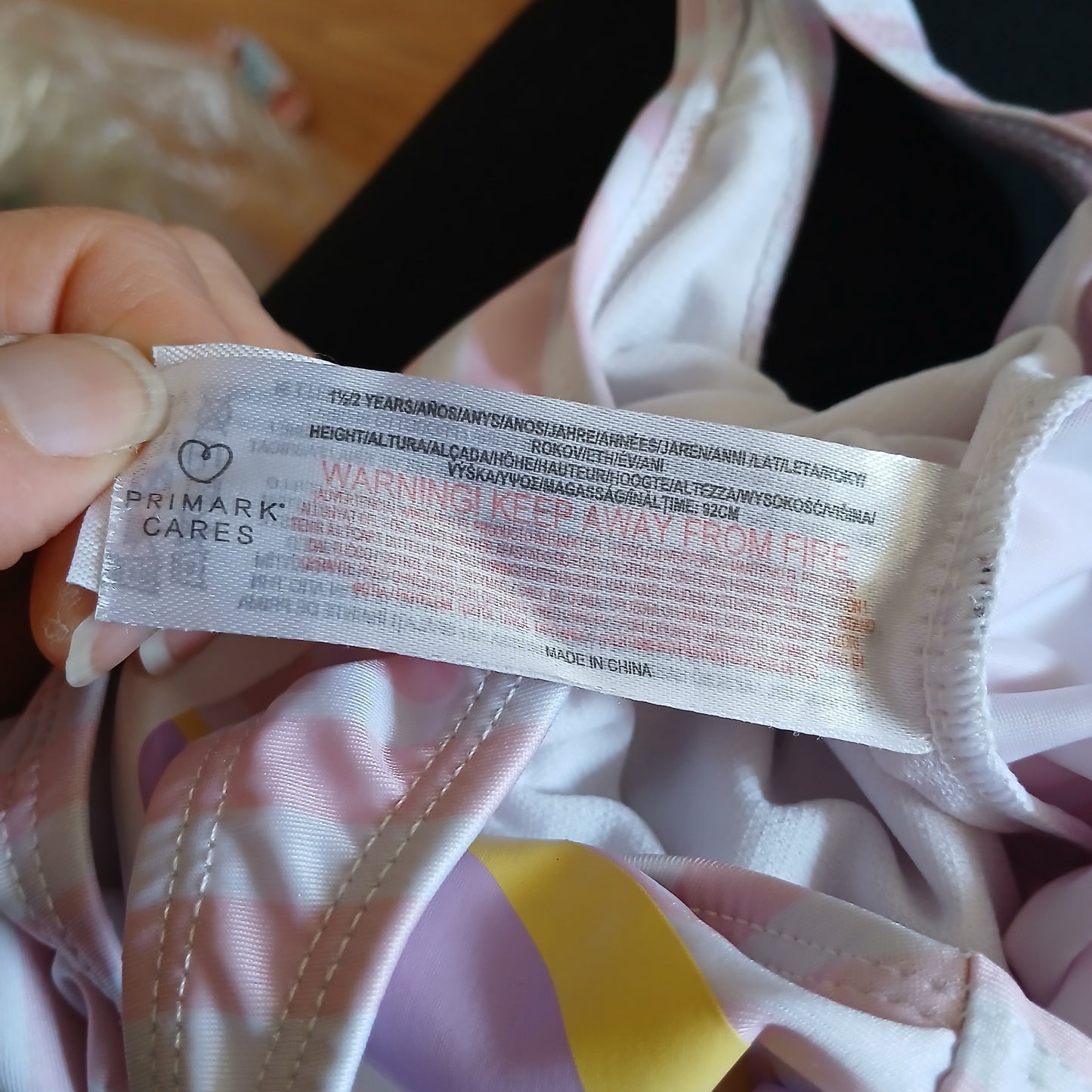 Primark/Penneys Unicorn Swimming Costume Age 18-24 months