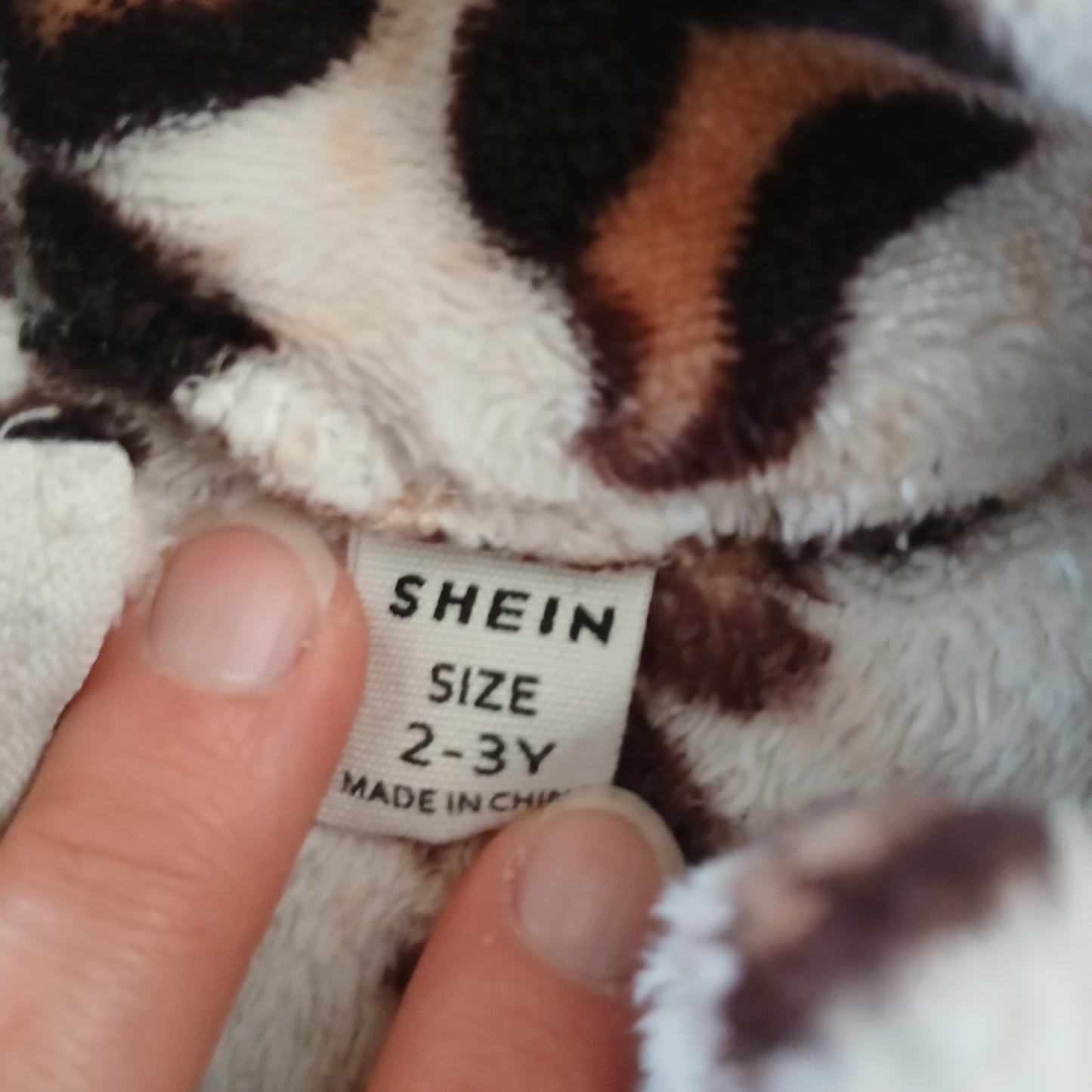 Shein Leopard Print Fleece Age 2-3