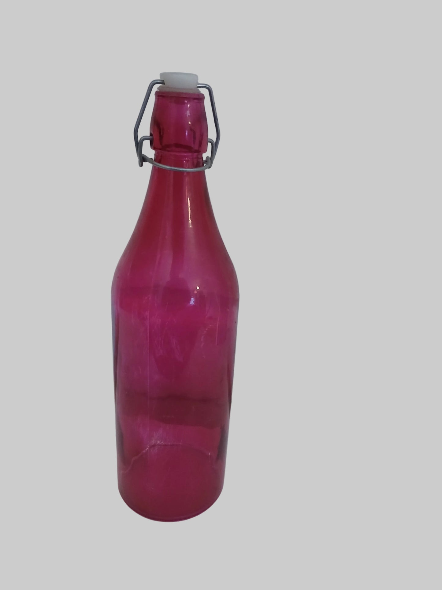 Pink Coloured Glass Bottle