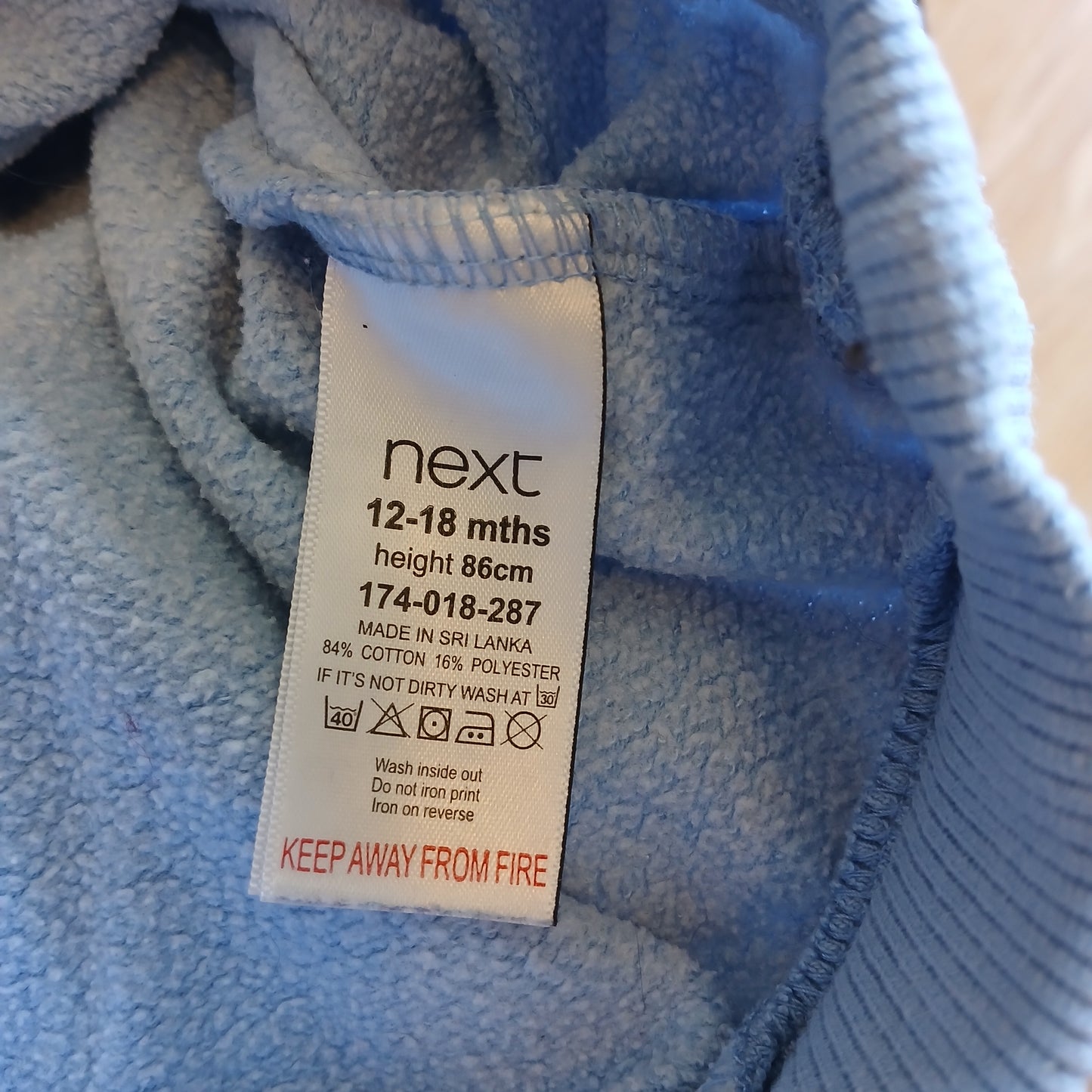 Next Blue Rainbow Jumper Age 12-18 months