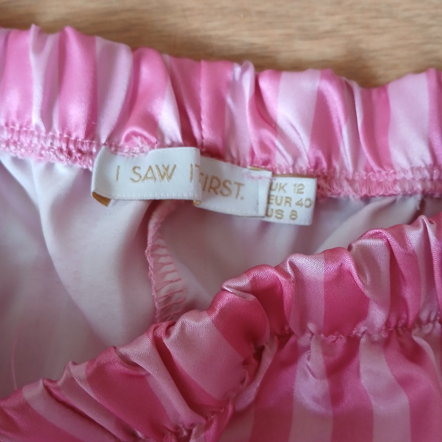 I Saw It First Pink Stripy Pyjama Bottoms Size 12