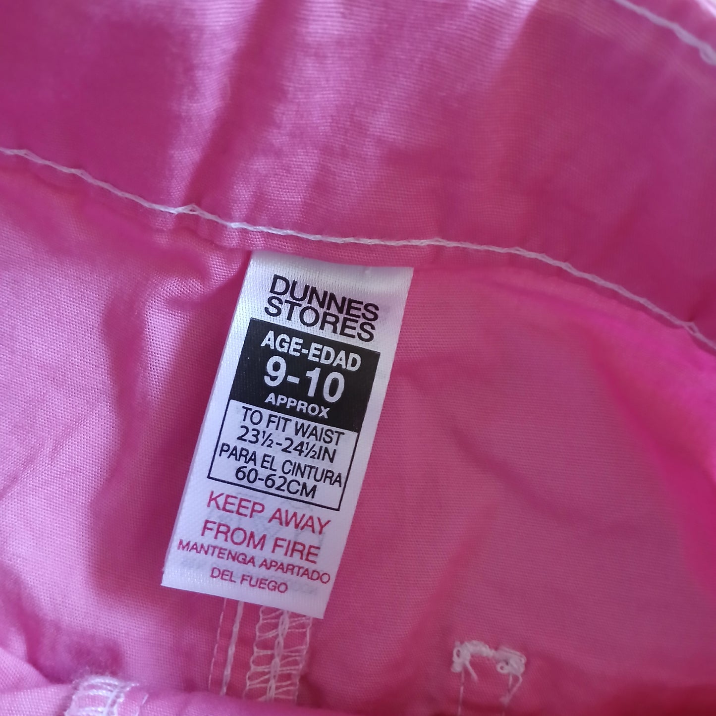 Dunnes Pink Shorts Age 9-10