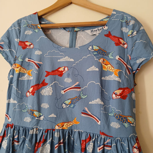 Harkel Blue Fish Dress Size 16